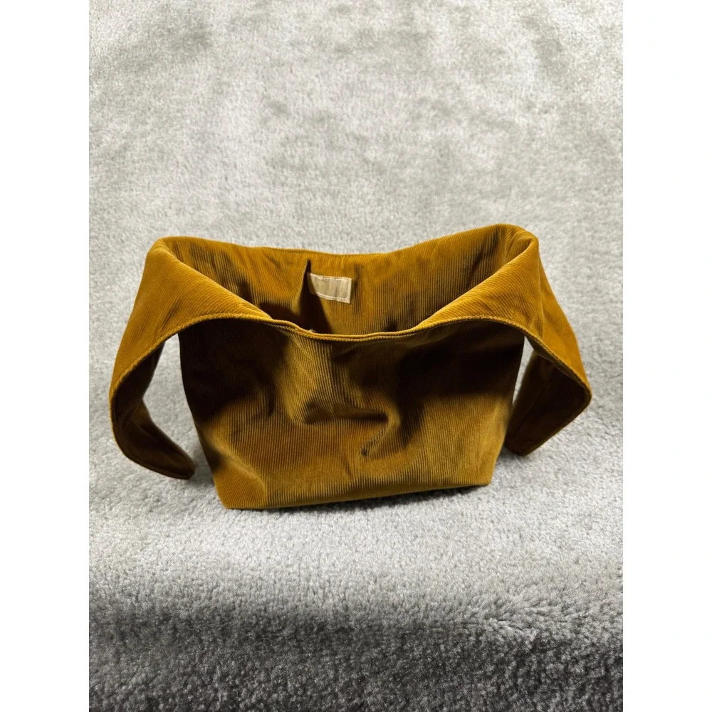 Merit Corduroy Hobo Bag Mustard Yellow Ochre Slouchy Shoulder Bag Minimalist